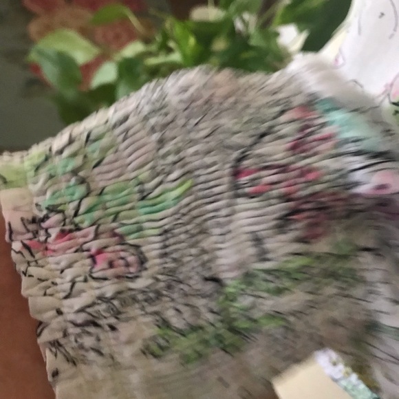 Anthropologie Maeve Tropical print blouse gathered waist/ wrists. Like new! SzXL - Picture 8 of 12